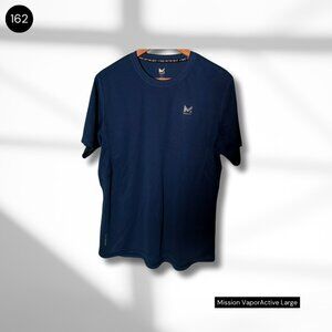 Mission VaporActive T-Shirt | Large | Navy Blue Athletic Top